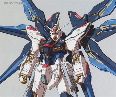 Strike Freedom Gundam art by Katoki Hajime | Gundam art, Gundam ...