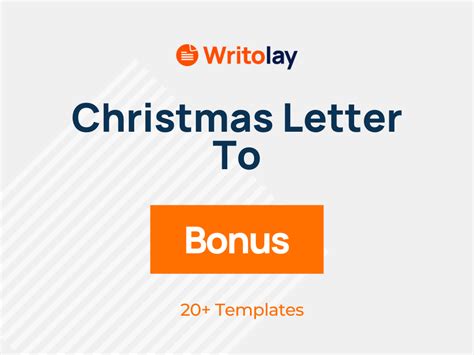 Christmas Bonus Letter: 4 Templates - Writolay