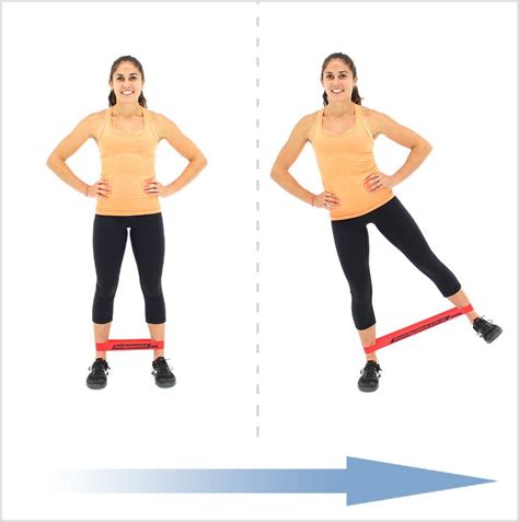 Standing Leg Abduction With Loop Resistance Bands | Resistance band ...