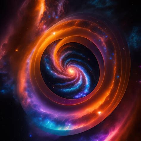 Premium AI Image | A colorful spiral with the word galaxy in the middle