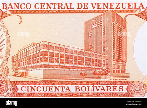 Central Bank building in Caracas from Venezuelan money Stock Photo - Alamy