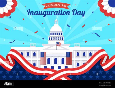 USA Presidential Inauguration Day Vector Illustration January 20 with ...