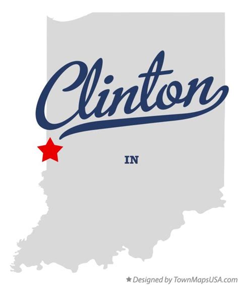 Map of Clinton, Vermillion County, IN, Indiana