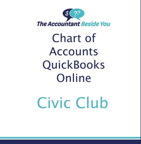 QuickBooks Online Chart of Accounts-Civic or Social Group