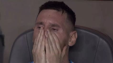 Lionel Messi bursts into tears after leaving Copa America final with ...