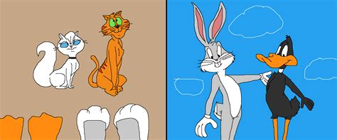 Bugs and Daffy meets Mewsette and Jaune Tom by TomArmstrong20 on DeviantArt