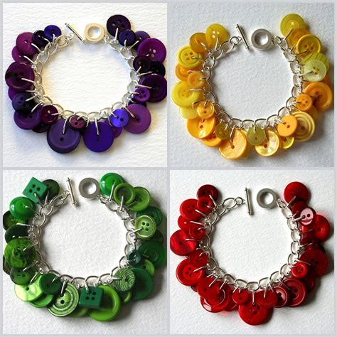 11 Easy DIY Buttons Jewelry Projects: Making Jewelry from Buttons - Pretty Designs