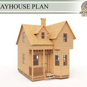 Playhouse Plans for Kids, 2-story Playhouse, Step by Step, Do It Yourself With the Digital ...