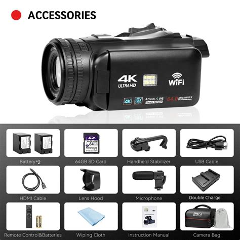 UHD 4k 64MP Video Camera Camcorder | Video Cameras & Camcorders - K&F Concept