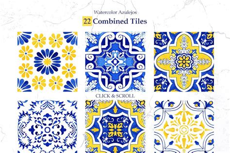 Portuguese Azulejos Tiles & Patterns | Watercolor pattern, Pattern ...