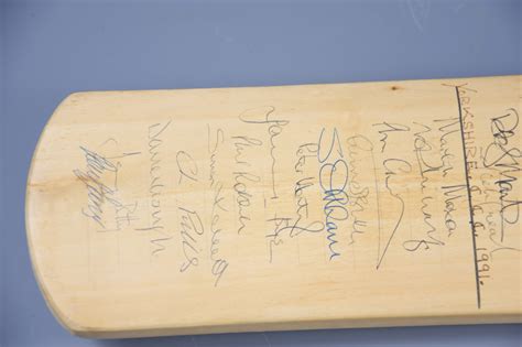 Lot 285 - A Duncan Fearnley cricket bat signed by both