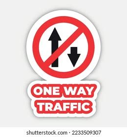 One Way Traffic Traffic Sign Editable Stock Vector (Royalty Free) 2233509307 | Shutterstock