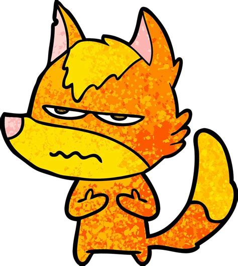 angry fox cartoon character 12368157 Vector Art at Vecteezy