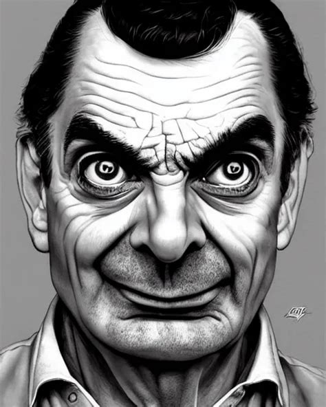 portrait of mr bean, gritty, dark, very detailed, | Stable Diffusion ...