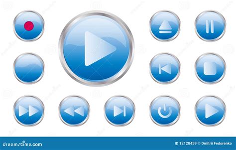 Set Of Vector Control Button Royalty Free Stock Images - Image: 12120459