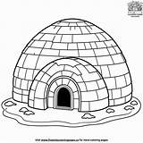 Igloo House Coloring Pages sketch template