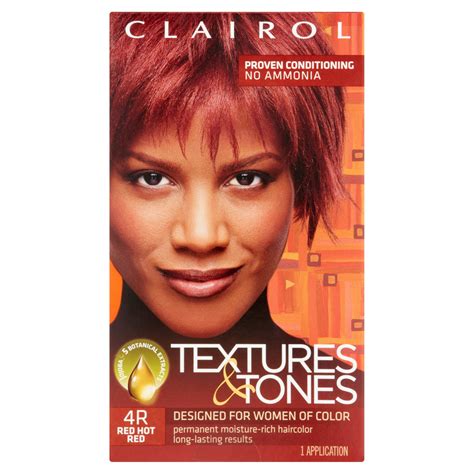 Clairol Professional Textures and Tones Hair Color, Red Hot Red, 1 Kit ...