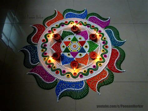 20 Amazing Karthigai Deepam Rangoli to try - Wedandbeyond