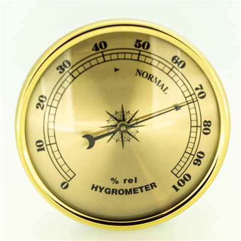 Hygrometer Gold 90mm - Weather Instruments | Let's Make Time