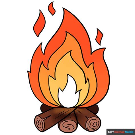 How to Draw a Fire - Really Easy Drawing Tutorial