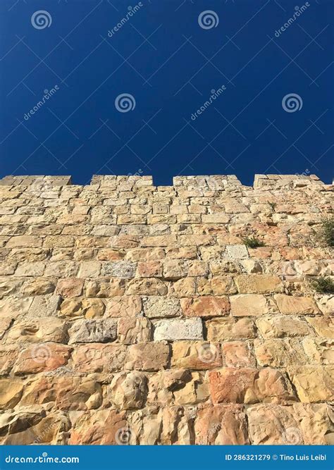 The Ancient Wall in Jerusalem. Stock Image - Image of building, rock ...