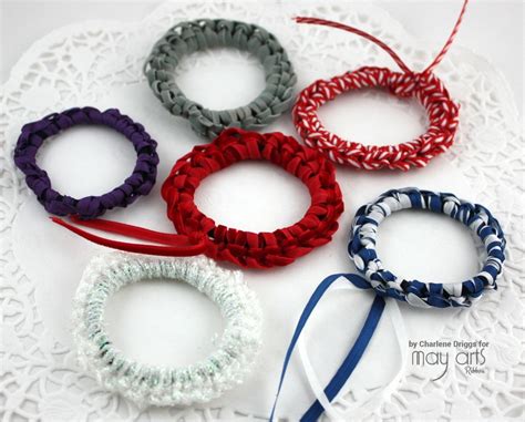 DIY Crochet Ribbon Elastic Hair Ties - Online Ribbon - May Arts