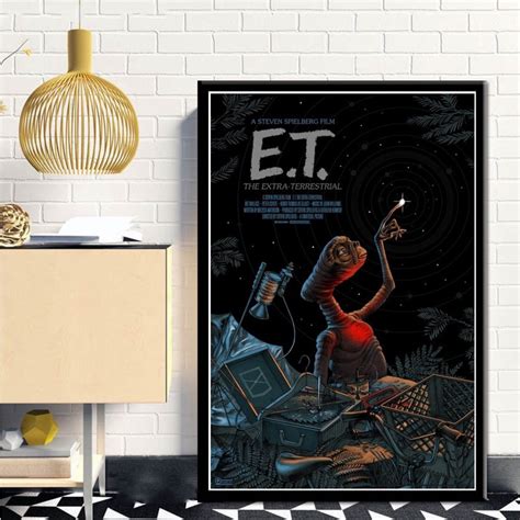 E.T. the Extra-terrestrial 1982 Movie Poster Wall Painting - Etsy