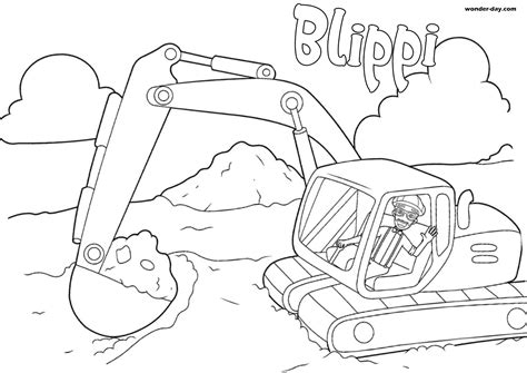 Free Printable Blippi Coloring Pages For Kids | WONDER DAY — Coloring ...