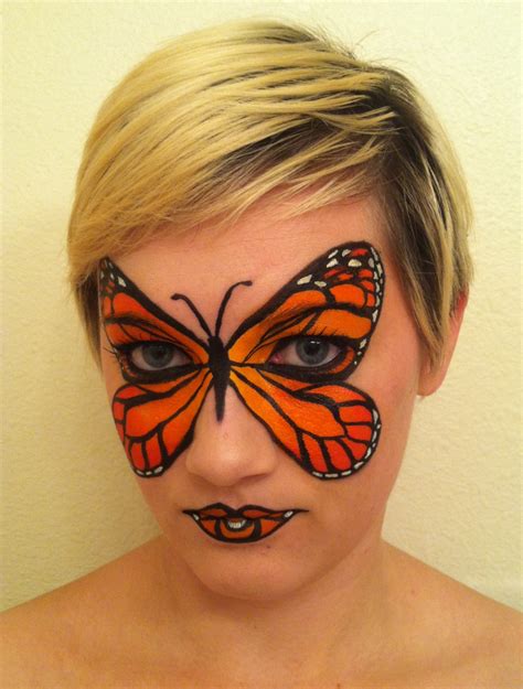 Monarch Butterfly Face Paint by ~throughtherain67 on deviantART | Butterfly face paint ...