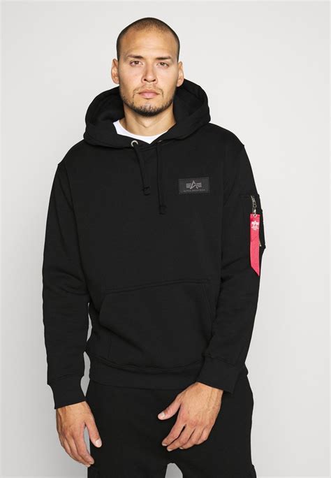 Alpha Industries BACK PRINT HOODY EXCLUSIV - Hoodie - schwarz/black - Zalando.ie