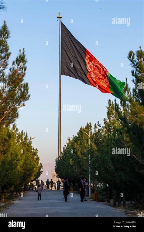 Giant flag over Kabul, Afghanistan Stock Photo - Alamy