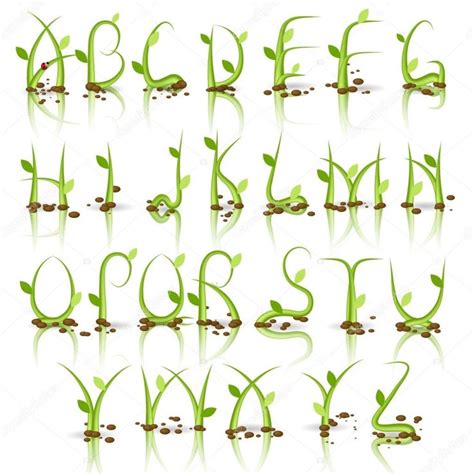 fontes em letras plantas - Pesquisa Google | Hand lettering alphabet, Typography alphabet ...