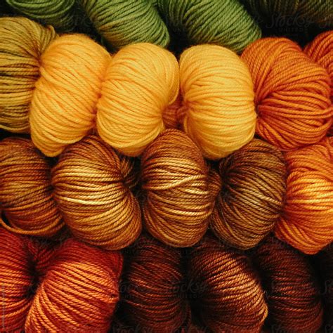 "Colorful Skeins Of Yarn" by Stocksy Contributor "Julie Rideout" - Stocksy