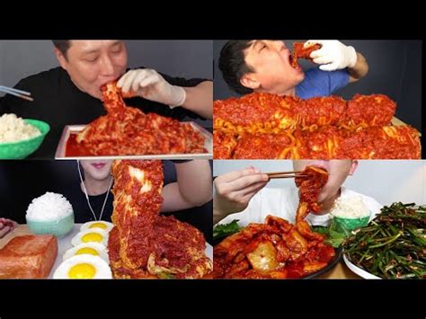 ASMR MUKBANG KIMCHI SPICY [Compilation video] - YouTube