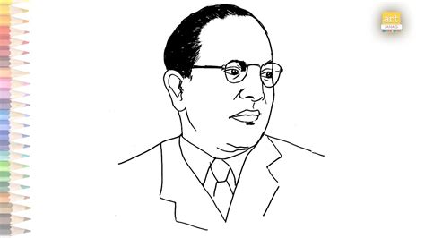 How To Draw Ambedkar II Ambedkar Drawing Easily II #artjanag | atelier ...