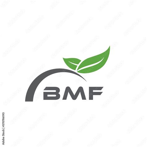 BMF letter nature logo design on white background. BMF creative ...