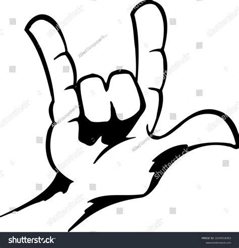 Love Hand Sign Vector Illustration Stock Vector (Royalty Free ...