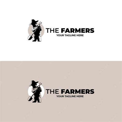 Premium Vector | Kids farmer logo design template