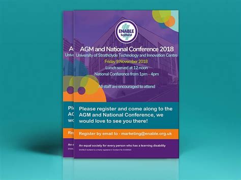 A4 Flyers – AGM and National Conference 2018 | Staff awards, University of strathclyde, Marketing