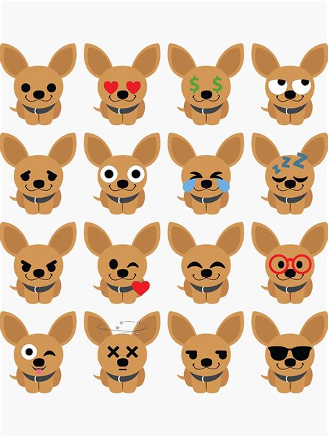 "Chihuahua Emoji " Sticker by HippoEmo | Redbubble