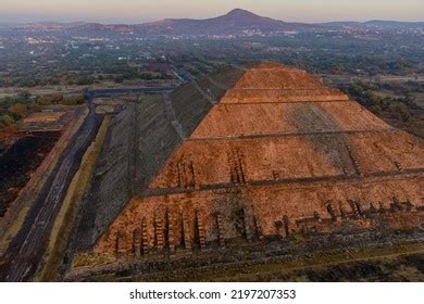 Sunrise Over Teotihuacan Pyramid Mexico Stock Photo 2197207353 ...