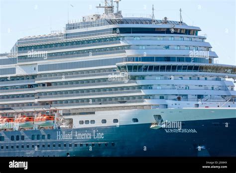 cruise ship MS Koningsdam of the Holland-America Line in the port of ...