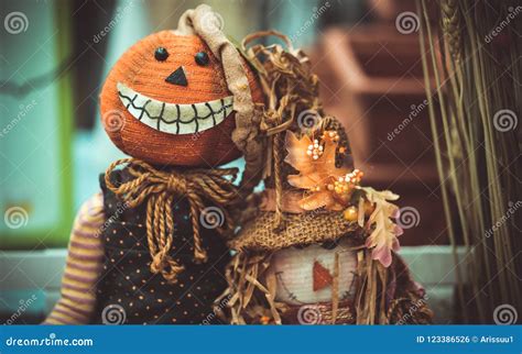 Handmade Scary Halloween Doll Idea Stock Photo - Image of background ...