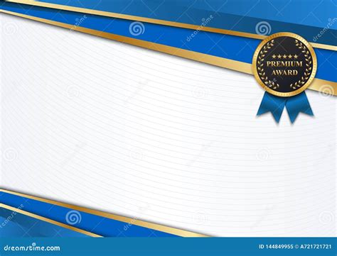 Creative Illustration of Stylish Certificate Template of Appreciation Award Isolated on ...