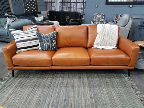 Furniture Outfitters - Cognac Leather Sofa