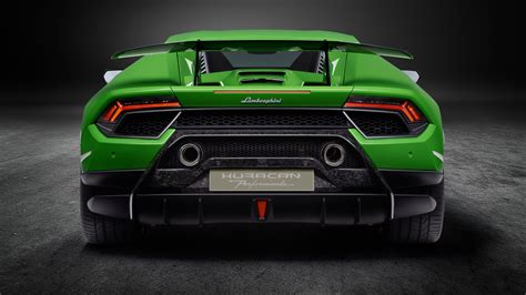 Lamborghini Huracan Performante 2019 Rear View - Free 4k Wallpapers ...