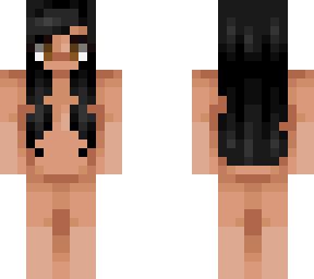 Skin Base, Girl, Jet Black Hair | Minecraft Skin