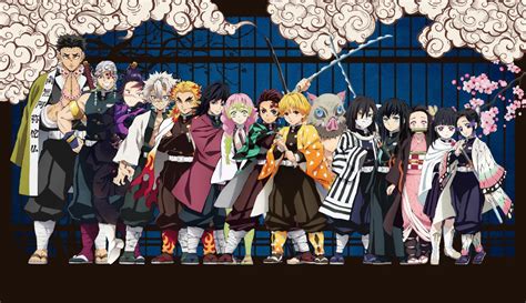 anime characters standing in front of an iron gate with flowers hanging ...