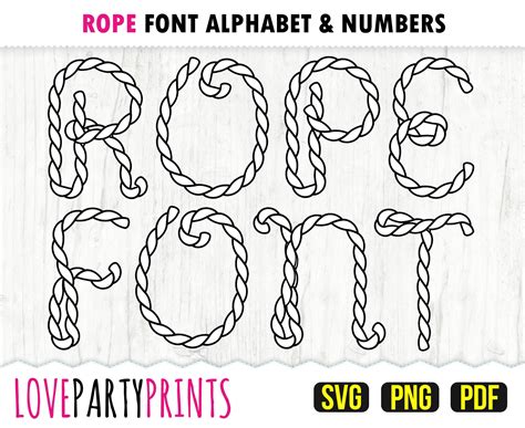 ROPE FONT SVG Png Pdf Rope Font Clipart Rodeo Font - Etsy UK