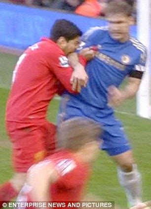 Luis Suarez bite: Branislav Ivanovic recreates incident in Chelsea ...